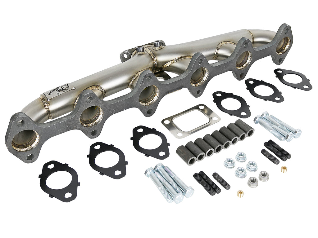 aFe aFe Twisted Steel Header Turbo Manifold (T3) 98.5-02 Dodge Diesel Trucks L6 5.9L (td)