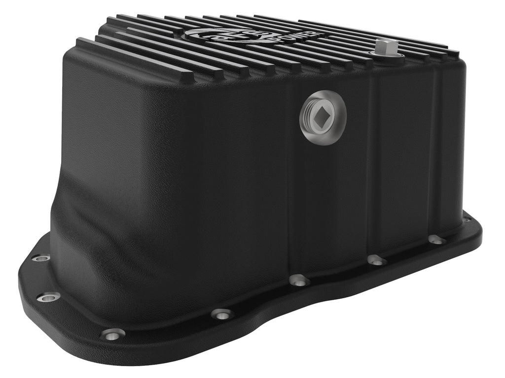 aFe 011-16 GM Diesel Trucks V8-6.6L LML Engine Oil Pan Black POWER Pro Series w/ Machined Fins aFe AFE46-71080B
