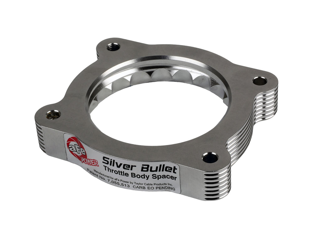 aFe 02-09 Chevrolet Trailblazer/ 02-09 GMC Envoy L6 4.2L Silver Bullet Throttle Body Spacer - Silver aFe AFE46-34022