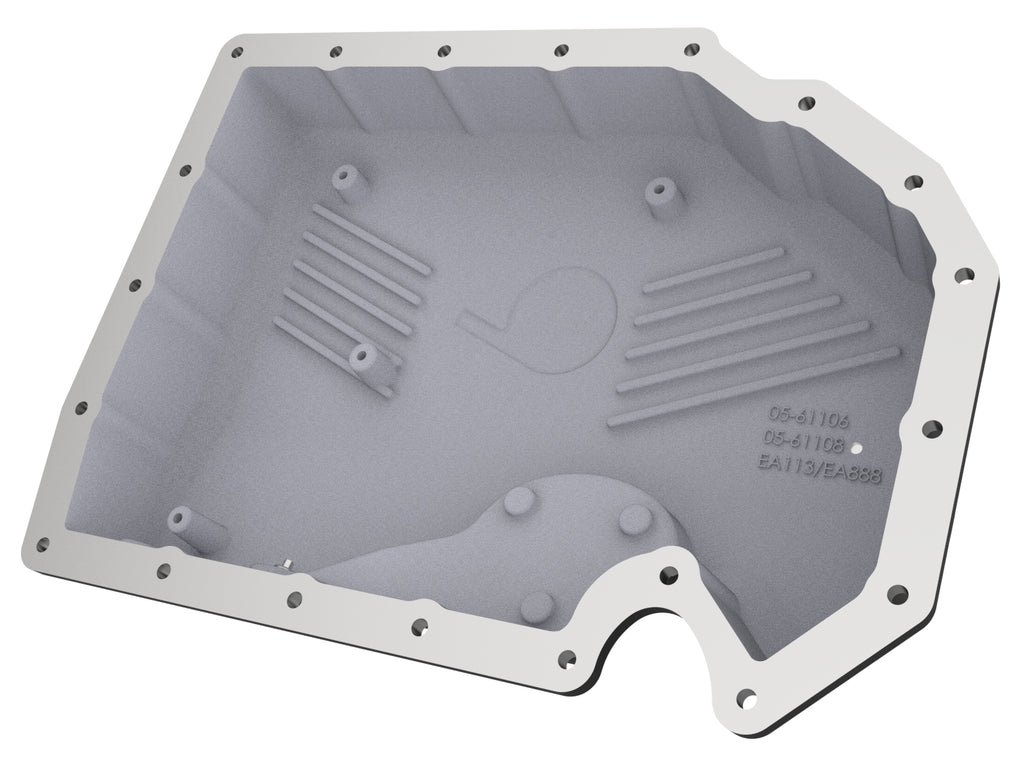 aFe 05-19 VW 1.8L/2.0L w/o Oil Sensor Engine Oil Pan Black POWER Street Series w/ Machined Fins aFe AFE46-71240B