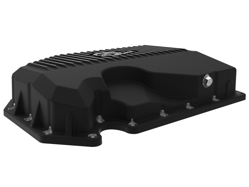aFe 05-19 VW 1.8L/2.0L w/o Oil Sensor Engine Oil Pan Black POWER Street Series w/ Machined Fins aFe AFE46-71240B