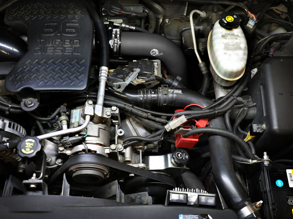 aFe 06-10 GM Diesel Trucks V8 6.6L BladeRunner Aluminum Hot & Cold Charge Pipe Kit - Black aFe AFE46-20054-B