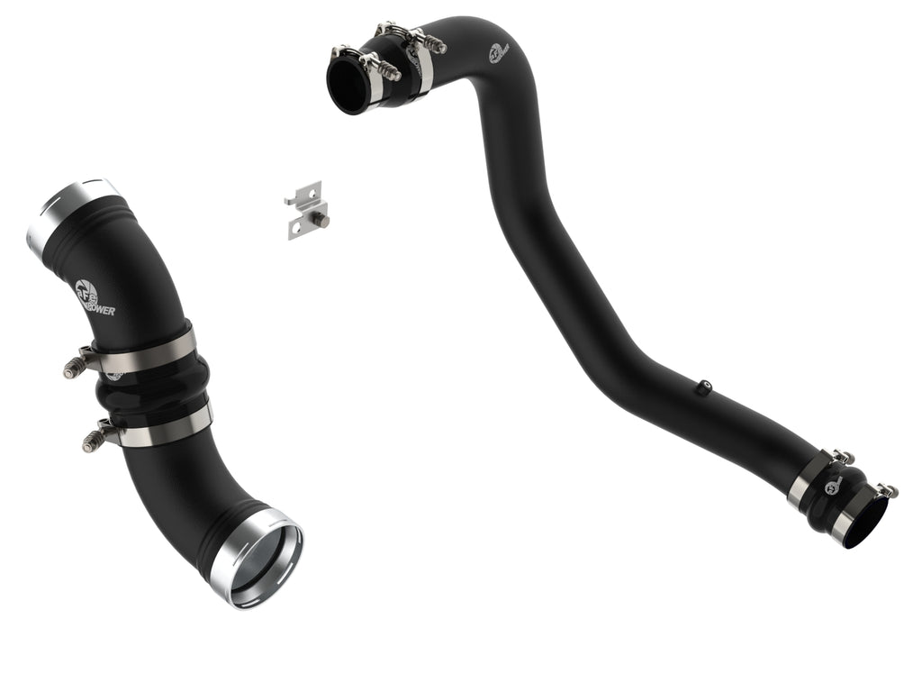 aFe 06-10 GM Diesel Trucks V8 6.6L BladeRunner Aluminum Hot & Cold Charge Pipe Kit - Black aFe AFE46-20054-B