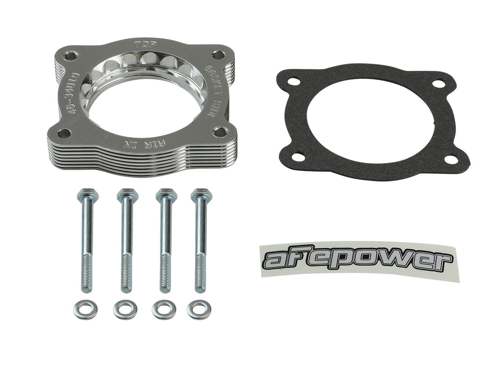 aFe 07-13 Chevrolet Silverado 1500/GMC Sierra 1500 Silver Bullet Throttle Body Spacer - Silver aFe AFE46-34019