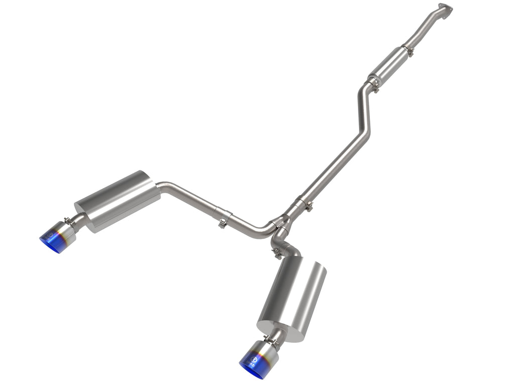aFe 09-14 Acura TSX L4 2.4L Takeda 2-1/2in to 2-1/4in 304 SS Cat-Back Exhaust System w/BlueFlame Tip aFe AFE49-36629-L
