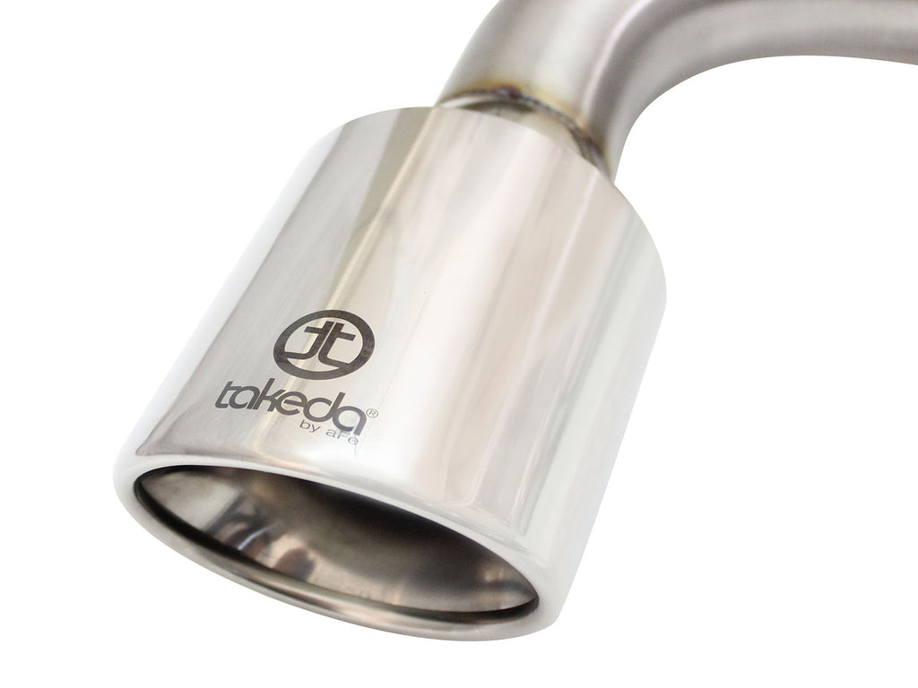 aFe 11-16 Scion TC L4-2.5L 304SS 2-1/4in to 2-1/2in Axle-Back Takeda Exhaust w/ Polished Tip aFe AFE49-36025-P