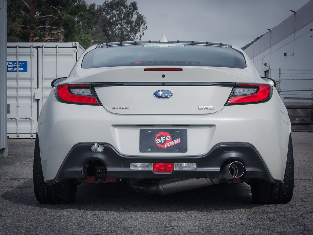 aFe 13-22 Toyota GR86/FR-S/BRZ H4-2.0L/2.4L Takeda 3in 304 SS Cat-Back Exhaust System w/ Brushed Tip aFe AFE49-36057-H