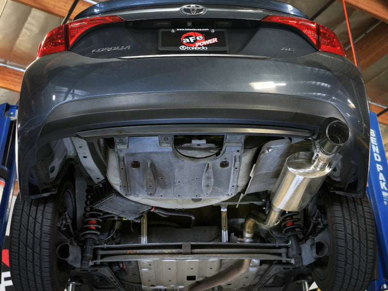 aFe aFe 14-19 Toyota Corolla 1.8L Takeda 2.5in 304SS Axle-Back Exhaust w/ Black Tip