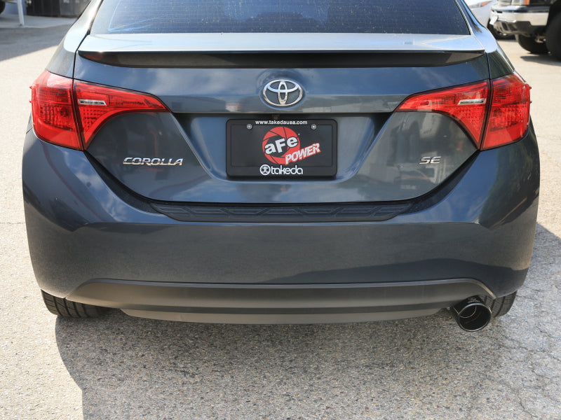 aFe aFe 14-19 Toyota Corolla 1.8L Takeda 2.5in 304SS Axle-Back Exhaust w/ Black Tip