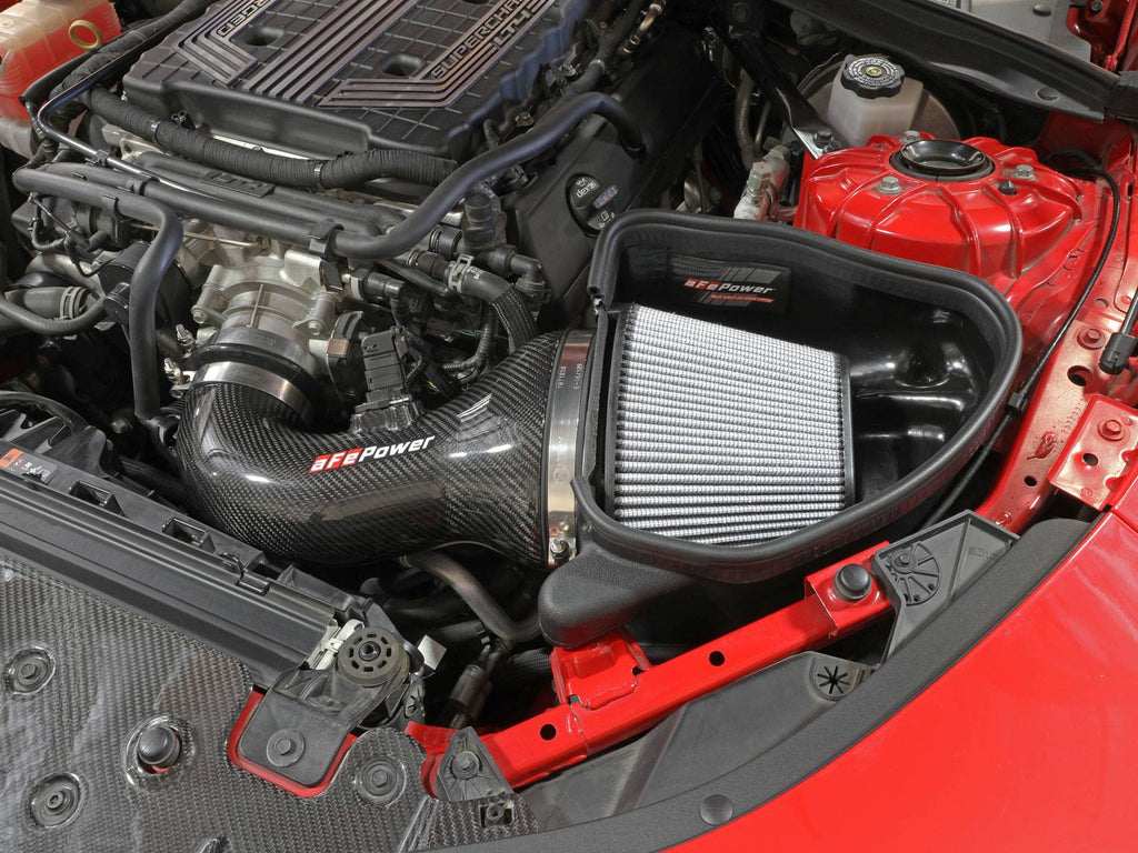 aFe 17-12 Chevrolet Camaro ZL1 (6.2L-V8) Track Series Carbon Fiber CAI System w/ Pro-DRY S Filters aFe AFE57-10018D