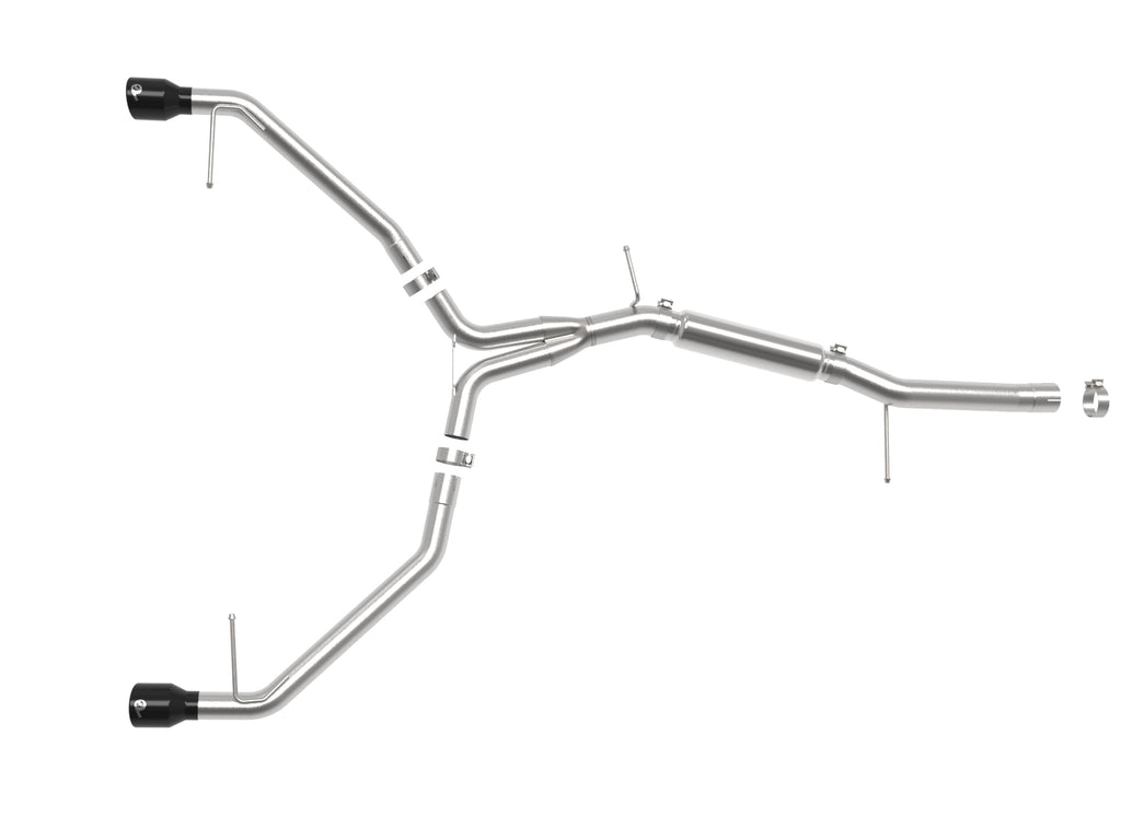 aFe 17-19 Audi A4 (L4-2.0L) MACH Force-Xp Stainless Steel Axle-Back Exhaust System - Black Tip aFe AFE49-36419-B