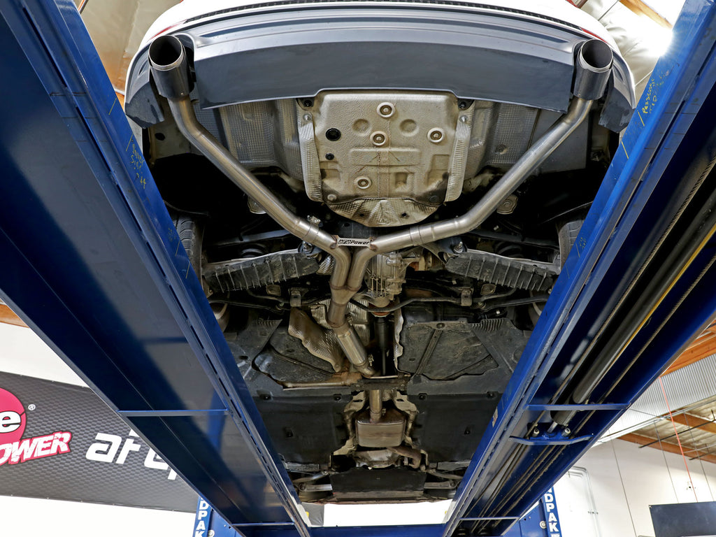 aFe 17-19 Audi A4 (L4-2.0L) MACH Force-Xp Stainless Steel Axle-Back Exhaust System - Black Tip aFe AFE49-36419-B