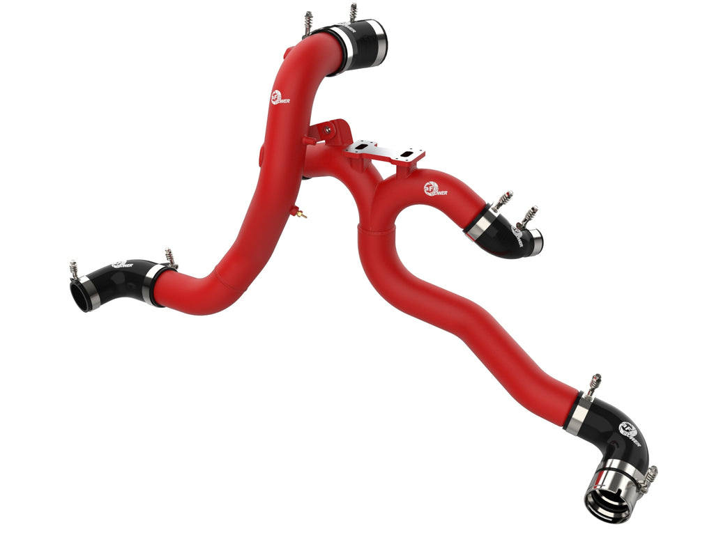 AFE 18-21 Kia Stinger V6-3.3L BladeRunner Alum Hot/Cold Charge Pipe Kit Red aFe AFE46-20504-R