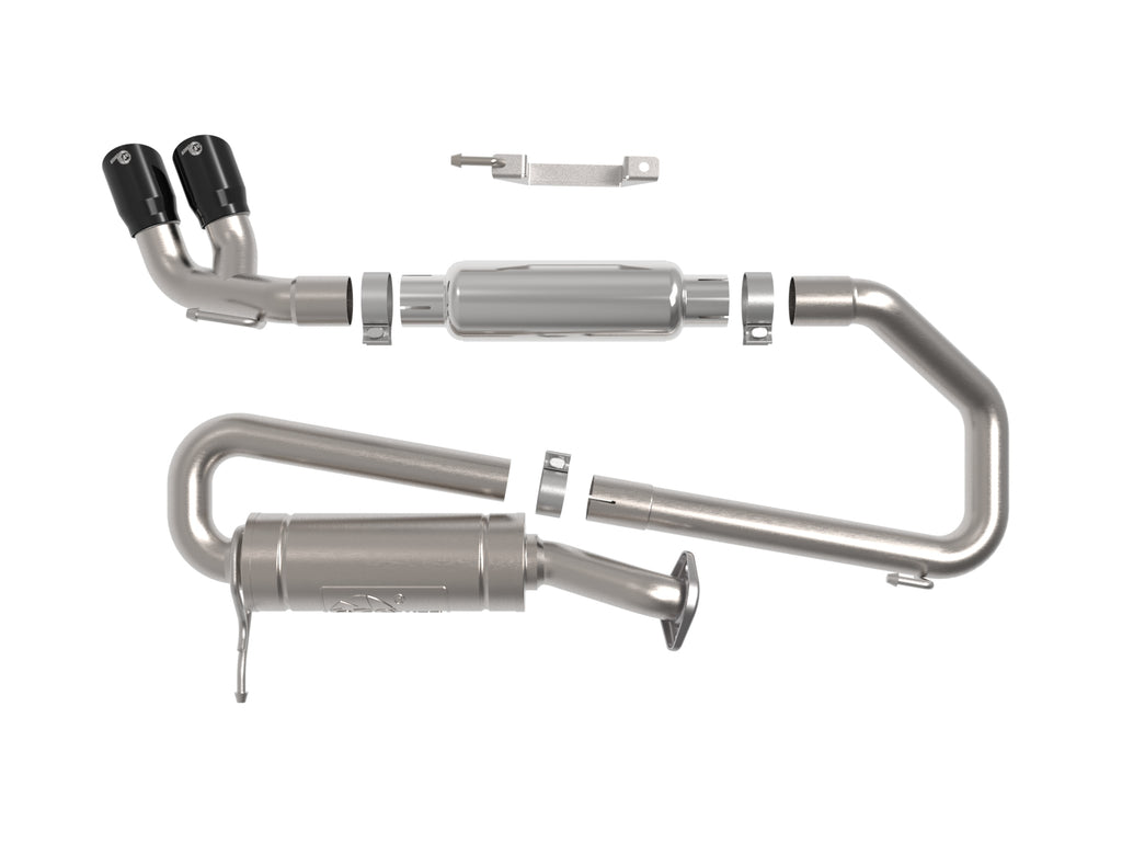 aFe 18-21 Suzuki Jimny Takeda 2-1/4in. 304 SS Cat-Back Exhaust w/ Blk Tip aFe AFE49-37020-B