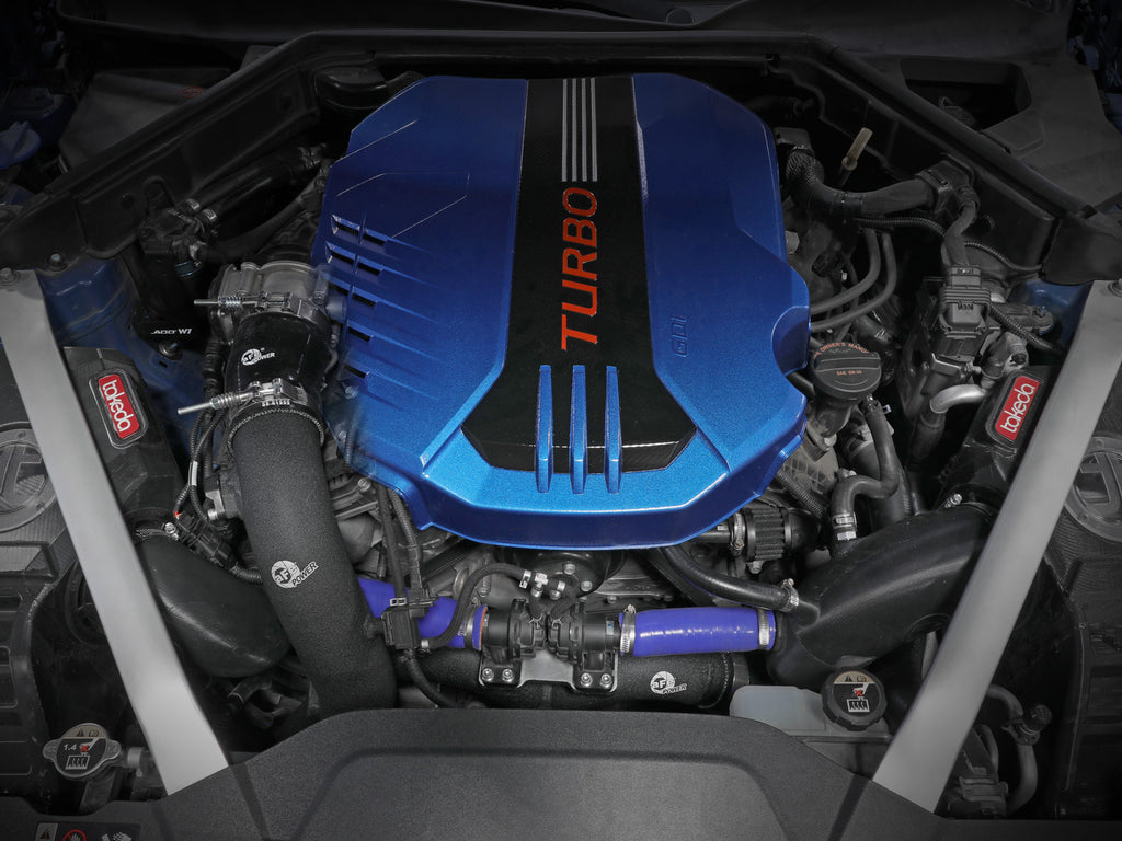 AFE 18-22 Kia Stinger V6-3.3L BladeRunner Alum Hot/Cold Charge Pipe Kit Black aFe AFE46-20504-B