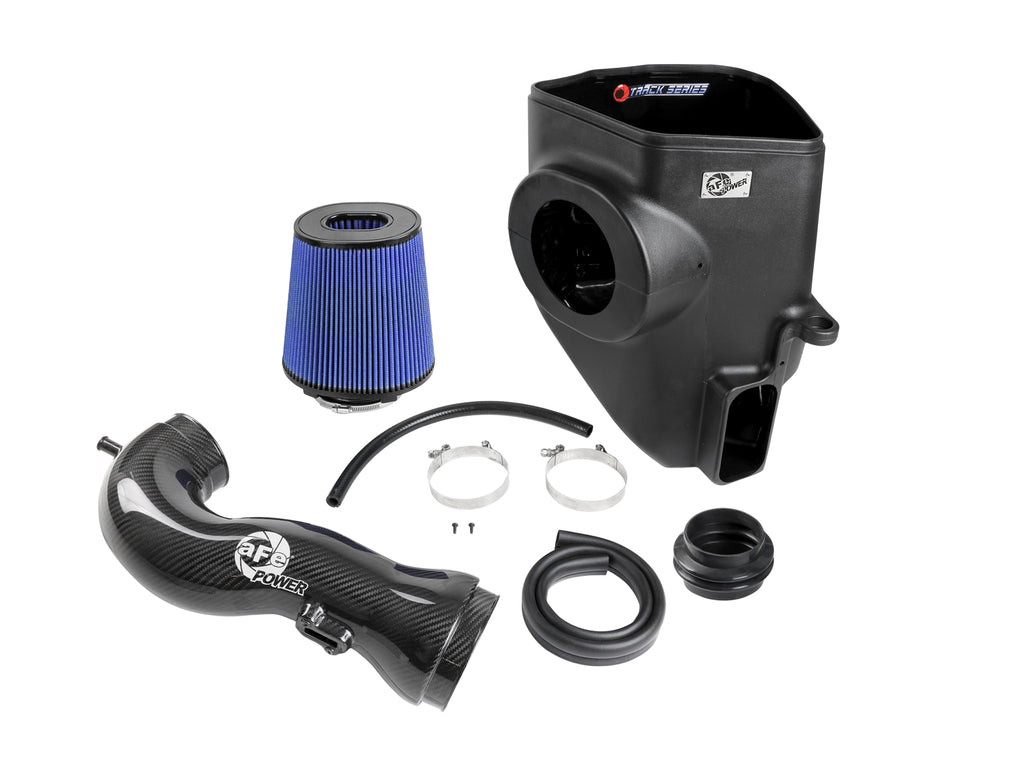 aFe 19-20 GM Trucks 5.3L/6.2L Track Series Carbon Fiber Cold Air Intake System With Pro 5R Filters aFe AFE57-10015R