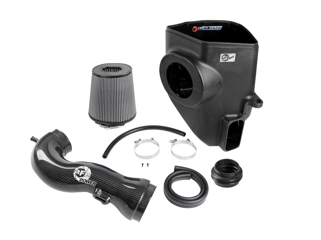 aFe 19-21 GM Trucks 5.3L/6.2L Track Series Carbon Fiber Cold Air Intake System W/ Pro Dry S Filters aFe AFE57-10015D