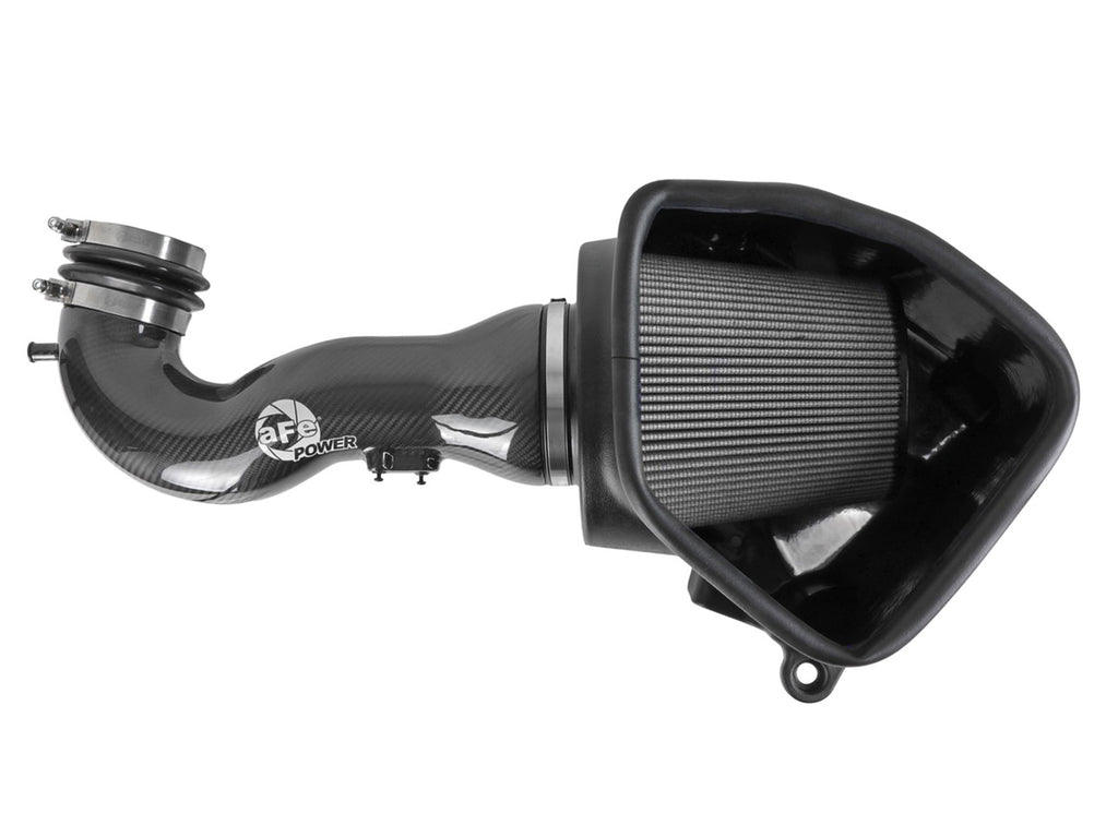 aFe 19-21 GM Trucks 5.3L/6.2L Track Series Carbon Fiber Cold Air Intake System W/ Pro Dry S Filters aFe AFE57-10015D