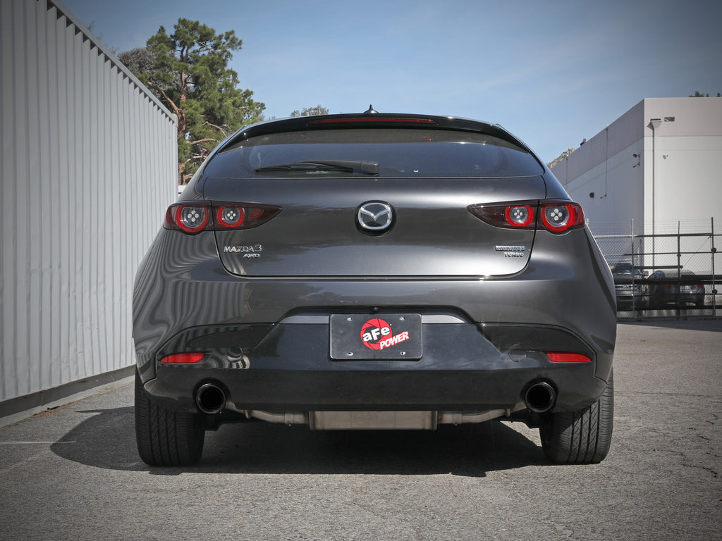aFe 19-22 Mazda 3 L4 2.5L Takeda 3in to 2-1/2in 304 Stainless Steel Axle-Back Exhaust w/ Black Tip aFe AFE49-37023-B