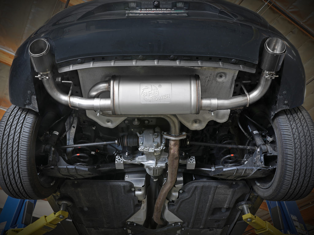 aFe 19-22 Mazda 3 L4 2.5L Takeda 3in to 2-1/2in 304 Stainless Steel Axle-Back Exhaust w/ Black Tip aFe AFE49-37023-B