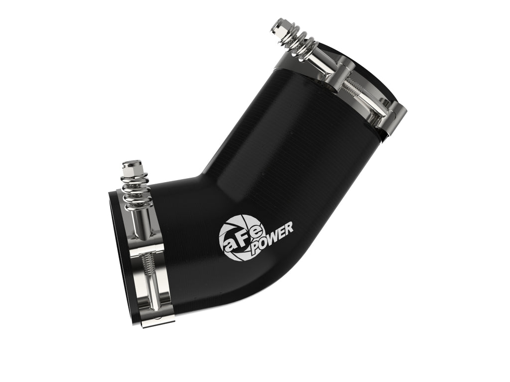 aFe 19-23 RAM Diesel L6-6.7L BladeRunner 3.5 IN Aluminum Hot Charge Pipe - Black aFe AFE46-20618-B