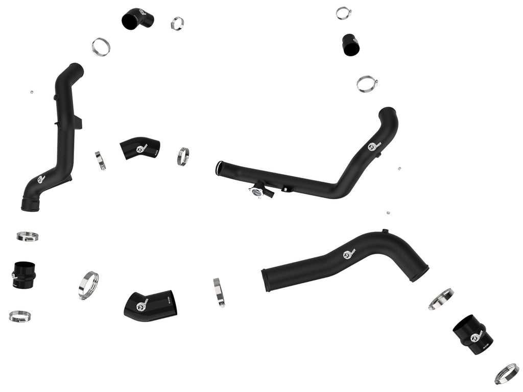aFe 20-23 Ford Explorer ST V6 3.0L (tt) BladeRunner Aluminum Hot and Cold Charge Pipe Kit - Black aFe AFE46-20654-B