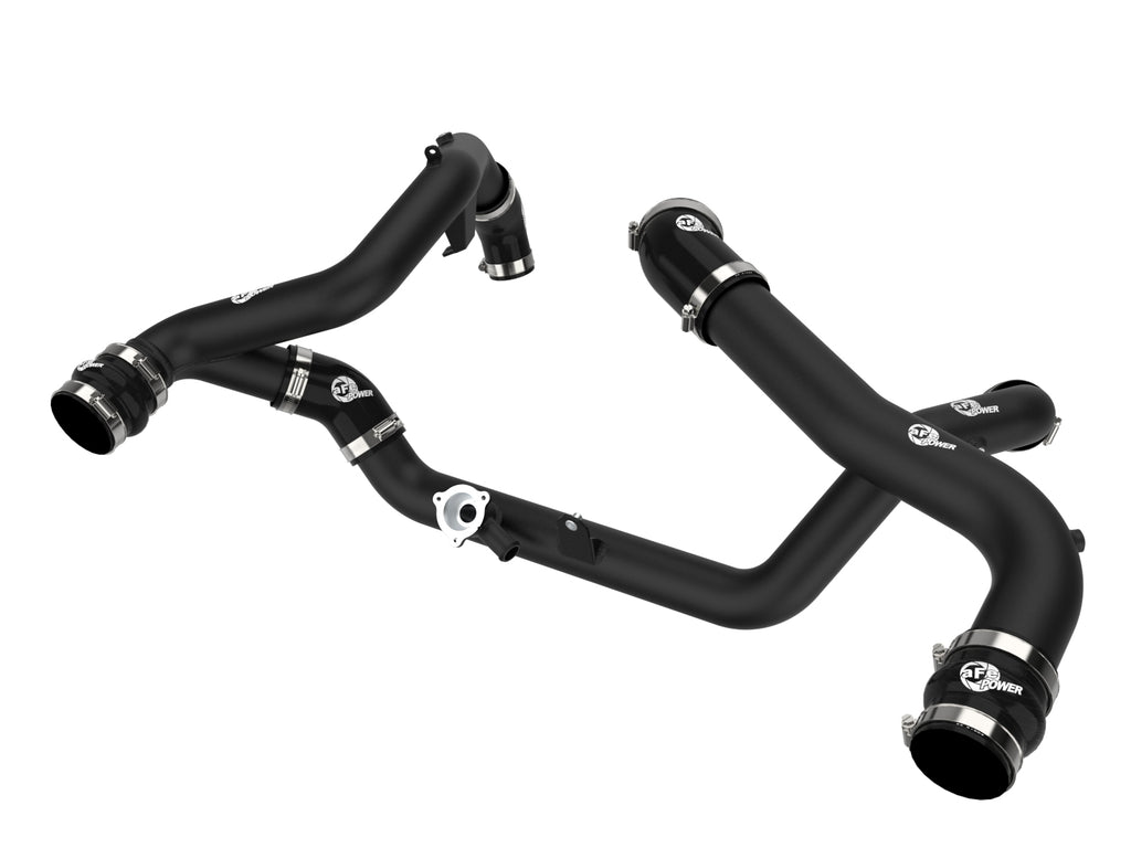 aFe 20-23 Ford Explorer ST V6 3.0L (tt) BladeRunner Aluminum Hot and Cold Charge Pipe Kit - Black aFe AFE46-20654-B