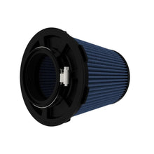 Load image into Gallery viewer, aFe Power 20-91211R air filter side profile showing the inverted top inlet opening and molded flow-control ring
