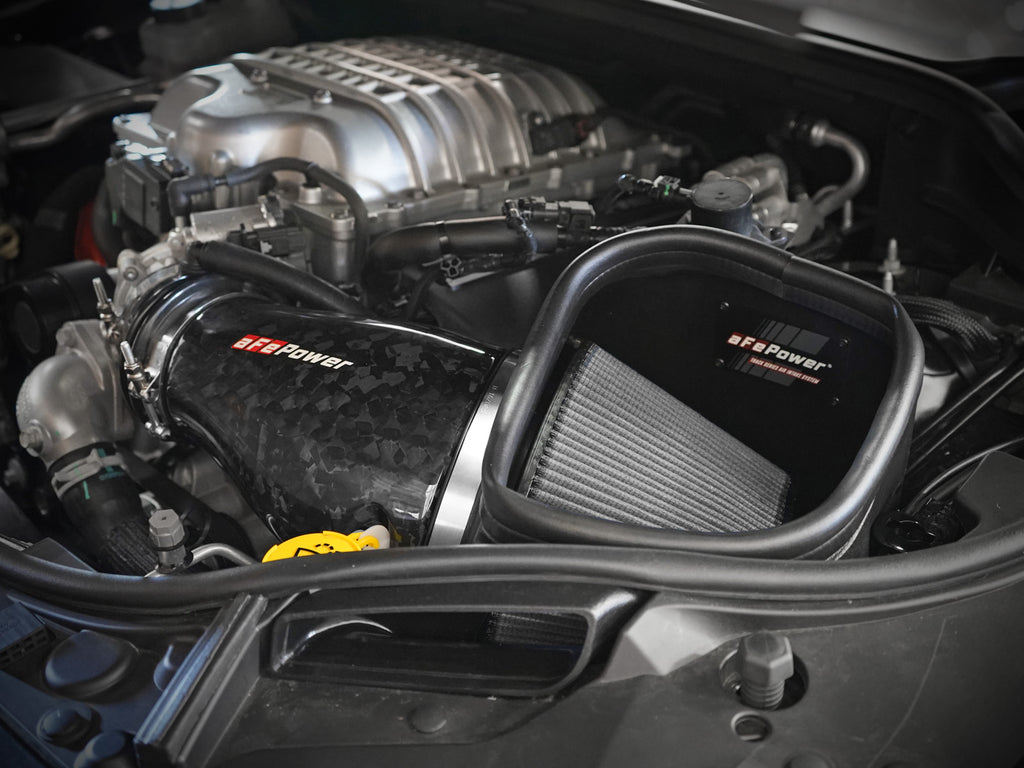aFe 2018-2024 Durango SRT Hellcat TrackHawk- Carbon Fiber Cold Air Intake System Pro DRY S aFe AFE57-10028D