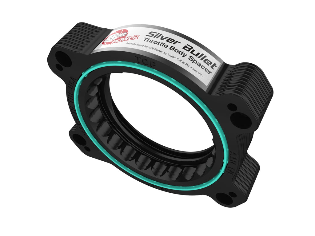aFe 2020 Vette C8 Silver Bullet Aluminum Throttle Body Spacer / Works With aFe Intake Only - Black aFe AFE46-34023B