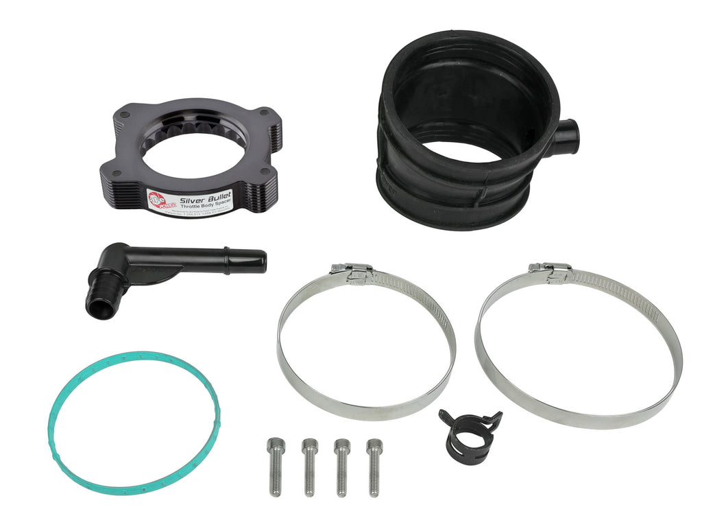 aFe 2020 Vette C8 Silver Bullet Aluminum Throttle Body Spacer / Works With Factory Intake Only - Blk aFe AFE46-34017B