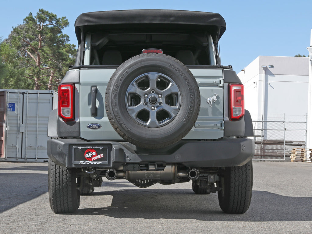 aFe 2021+ Ford Bronco L4-2.3L (t) / V6-2.7L (tt) Vulcan 3in. to 2.5in. SS Cat-Back - Carbon aFe AFE49-33138-C