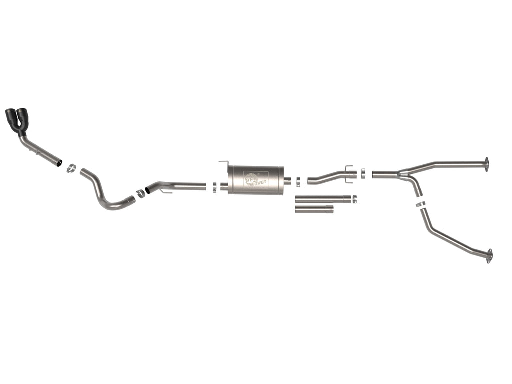 aFe 2022 Toyota Tundra V6-3.5L (tt) Vulcan Series 2.5in to 3in 304 SS Cat-Back Exhaust w/ Black Tip aFe AFE49-36061-B