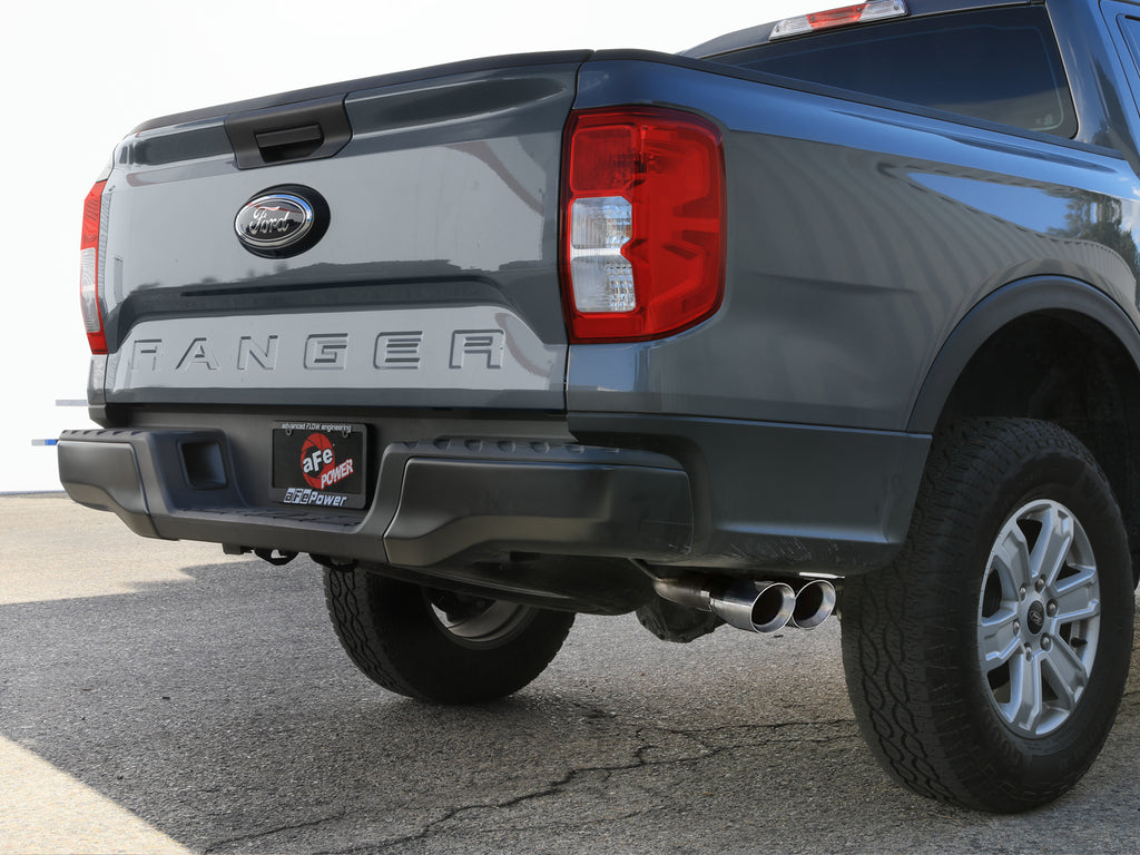 aFe 2024+ Ford Ranger L4-2.3L (t) Vulcan Series 2.5in to 3in Cat-Back Exhaust w/ Polished Tip aFe AFE49-33148-P