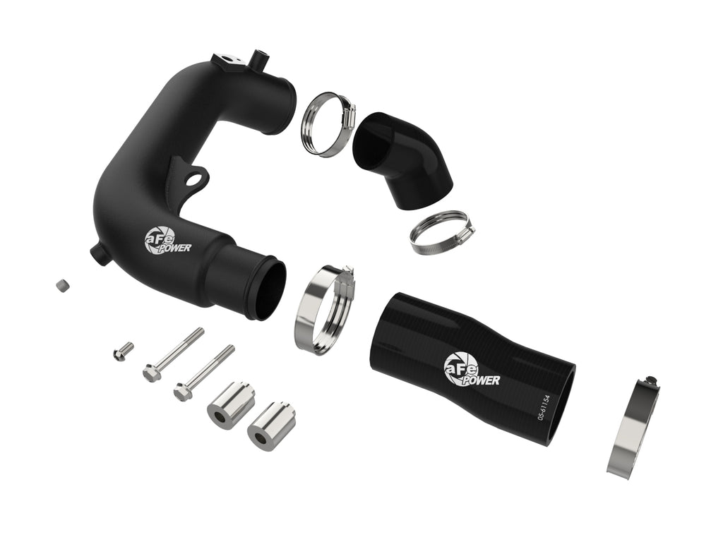 aFe 2024+ Jeep Wrangler JL L4-2.0L (t) BladeRunner 2-1/2in Aluminum Hot Charge Pipe - Black aFe AFE46-20778-B