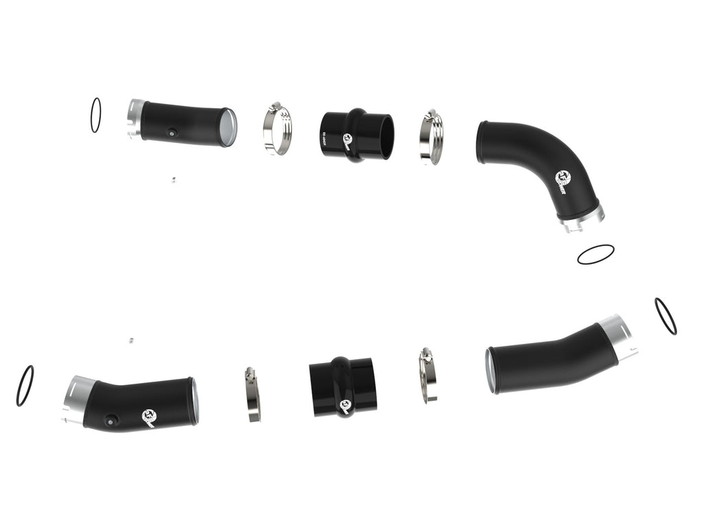 aFe 2024+ Toyota Tacoma BladeRunner 2.5in & 3in Aluminum Hot & Cold Charge Pipe Kit - Black aFe AFE46-20724-B