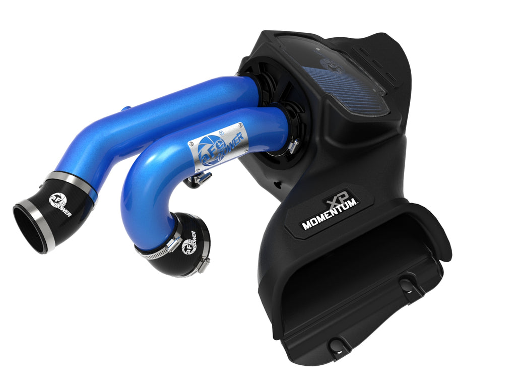 aFe 21-22 Ford F-150 Raptor V6-3.5L(tt) Momentum XP Cold Air Intake System - Blue w/ Pro 5R Filter aFe AFE50-30072RL