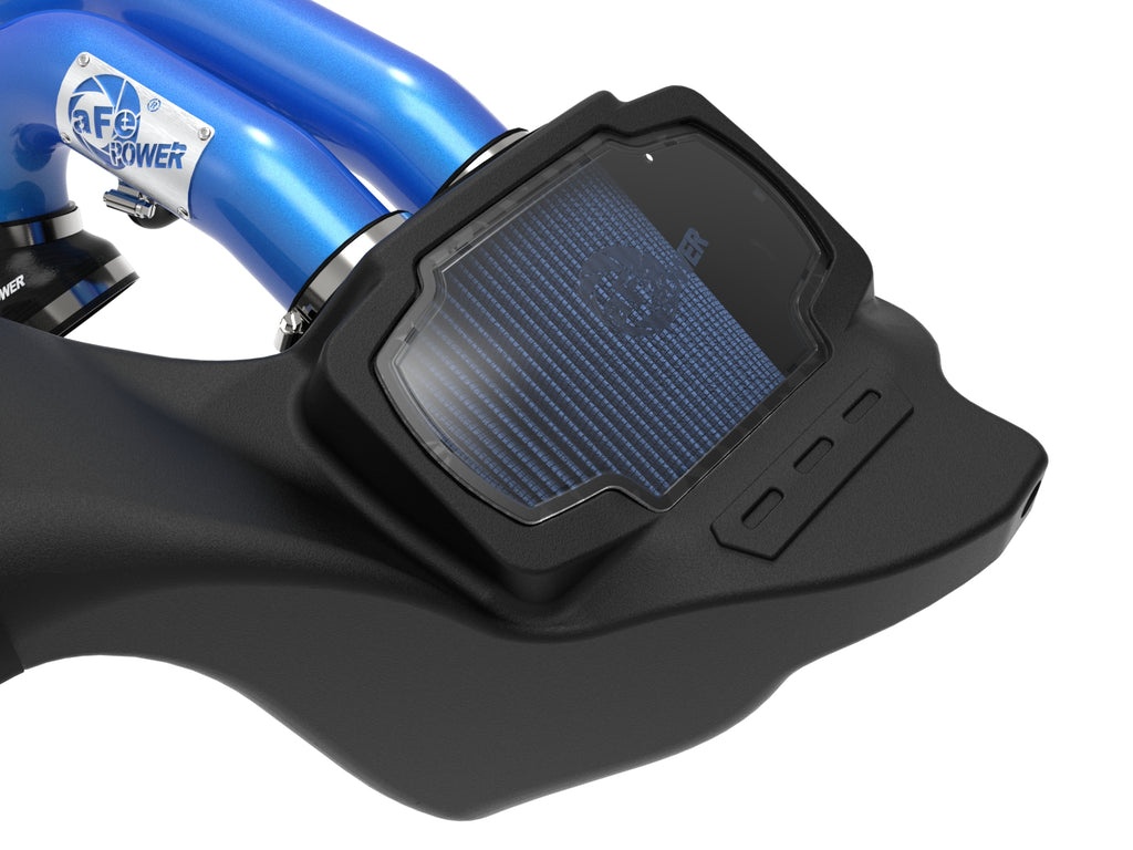 aFe 21-22 Ford F-150 Raptor V6-3.5L(tt) Momentum XP Cold Air Intake System - Blue w/ Pro 5R Filter aFe AFE50-30072RL