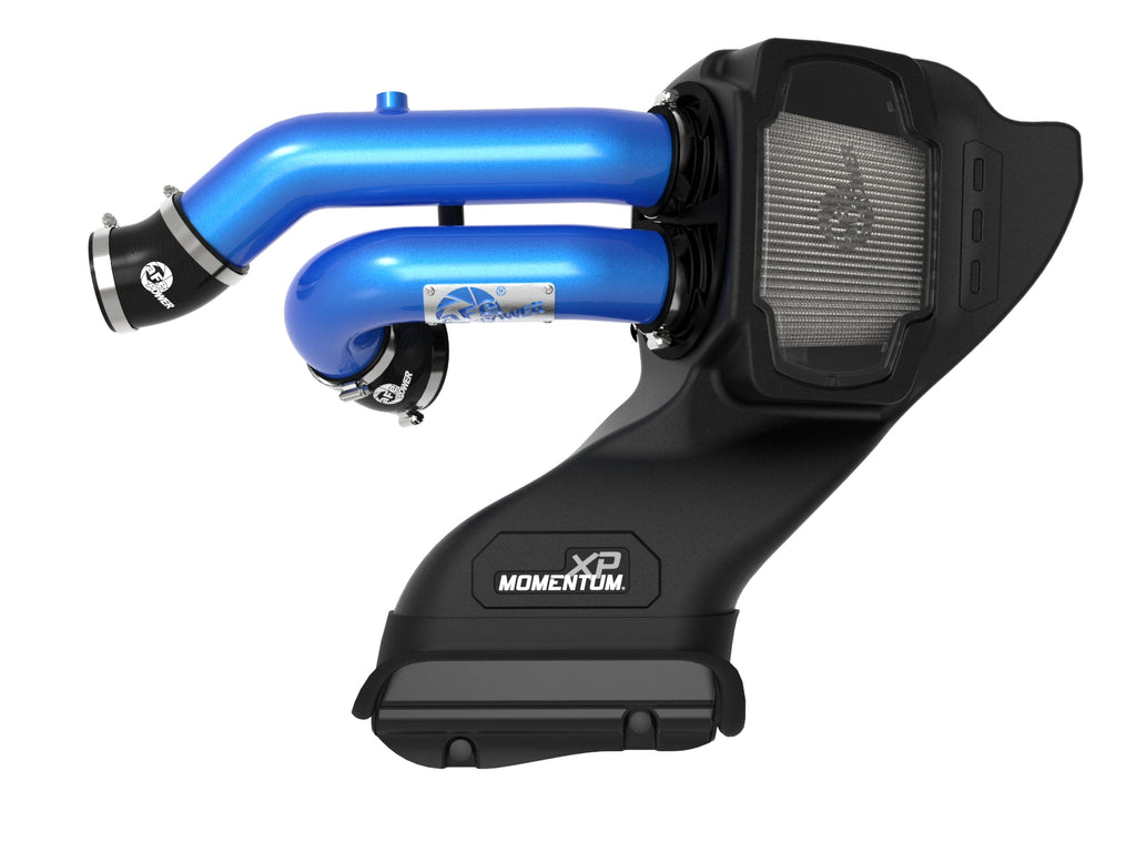 aFe 21-22 Ford F-150 Raptor V6-3.5L(tt) Momentum XP Cold Air Intake System Blue w/ Pro Dry S Filter aFe AFE50-30072DL
