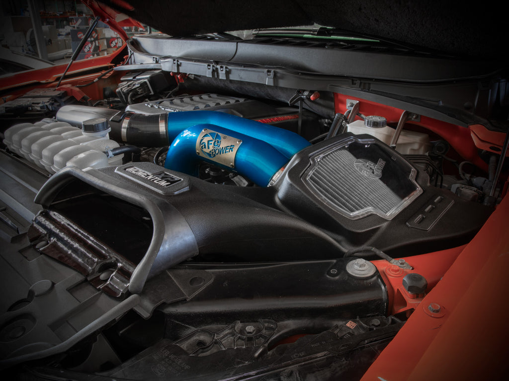 aFe 21-22 Ford F-150 Raptor V6-3.5L(tt) Momentum XP Cold Air Intake System Blue w/ Pro Dry S Filter aFe AFE50-30072DL