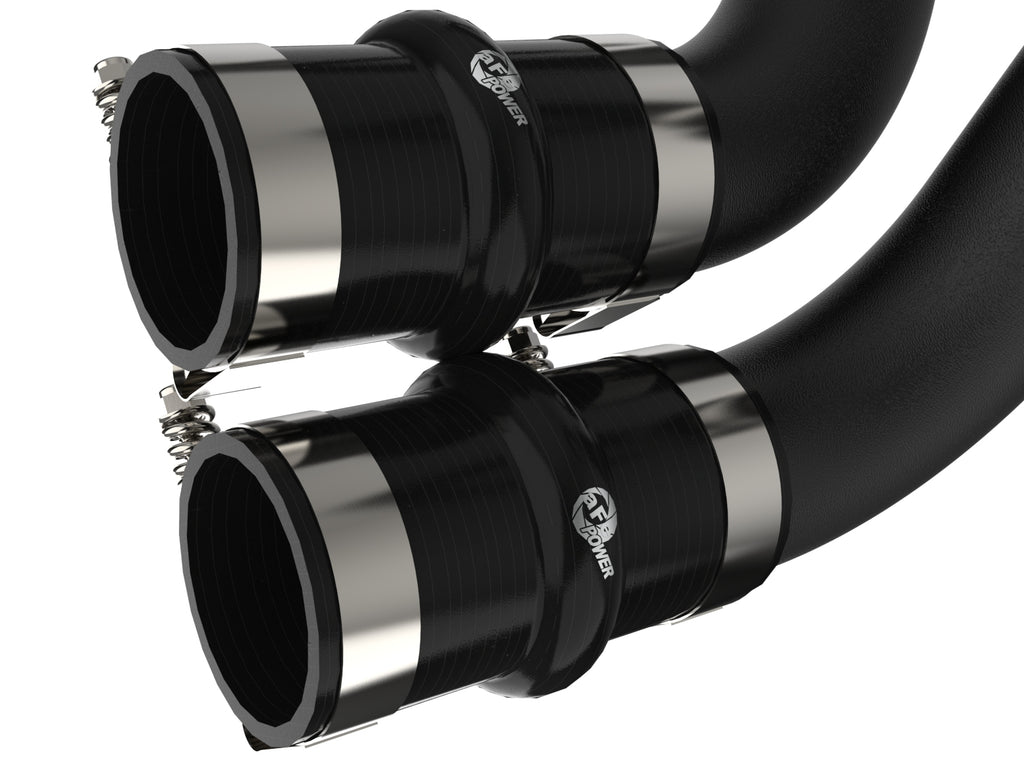 aFe 21-22 Ford F-150/Raptor V6-3.5L (tt) BladeRunner 2.5in Aluminum Hot Charge Pipe Black aFe AFE46-20518-B