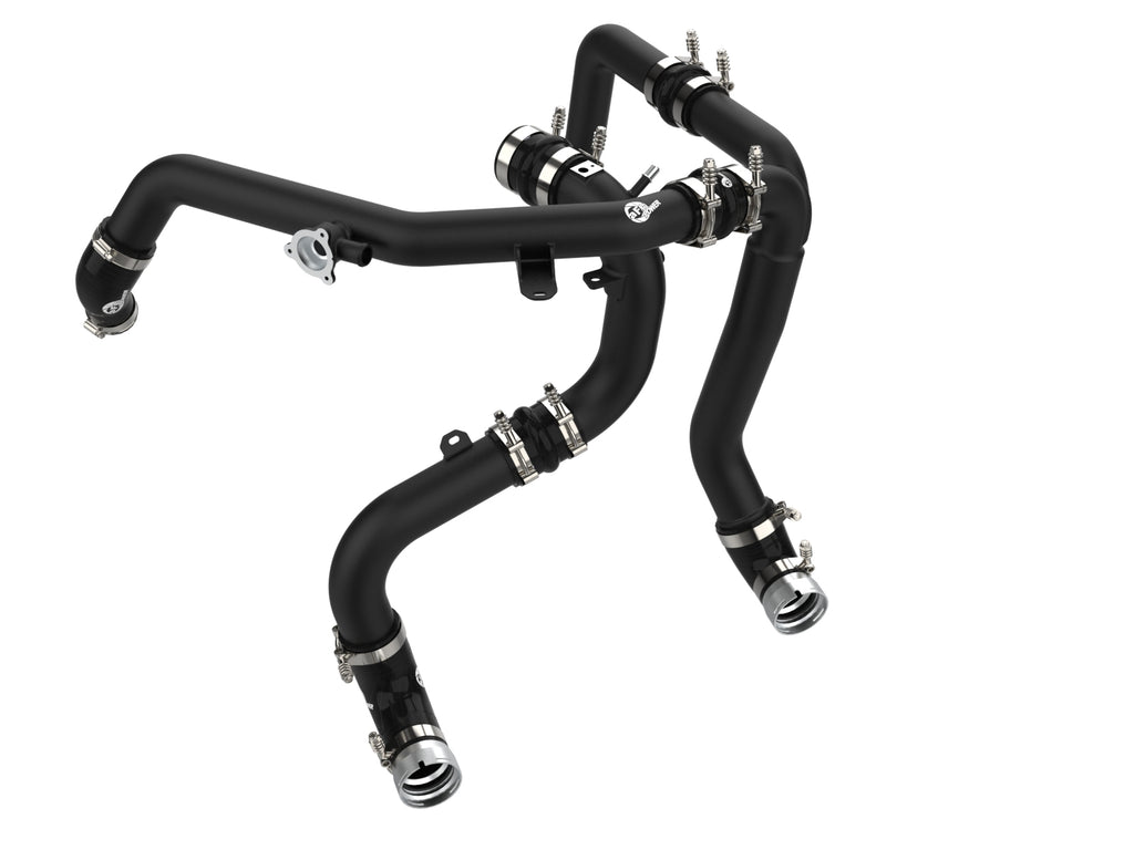 aFe 21-23 Ford Bronco V6-2.7Ltt BladeRunner Alum Hot &amp; Cold Charge Pipe Kit - Black aFe AFE46-20584-B