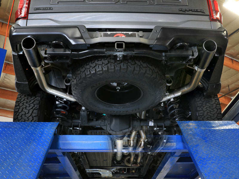 aFe 21-24 Ford F-150 Vulcan Series 3 IN to 3-1/2 IN Stainless Steel Cat-Back Exhaust System - Black aFe AFE49-33151-B