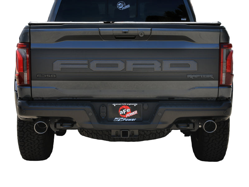 aFe 21-24 Ford F-150 Vulcan Series 3 IN to 3-1/2 IN Stainless Steel Cat-Back Exhaust System - Black aFe AFE49-33151-B