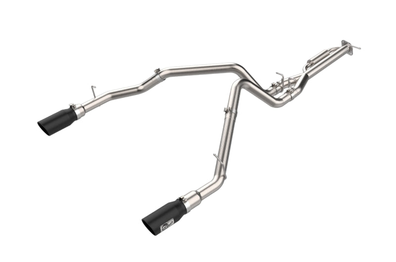 aFe 21-24 Ford F-150 Vulcan Series 3 IN to 3-1/2 IN Stainless Steel Cat-Back Exhaust System - Black aFe AFE49-33151-B