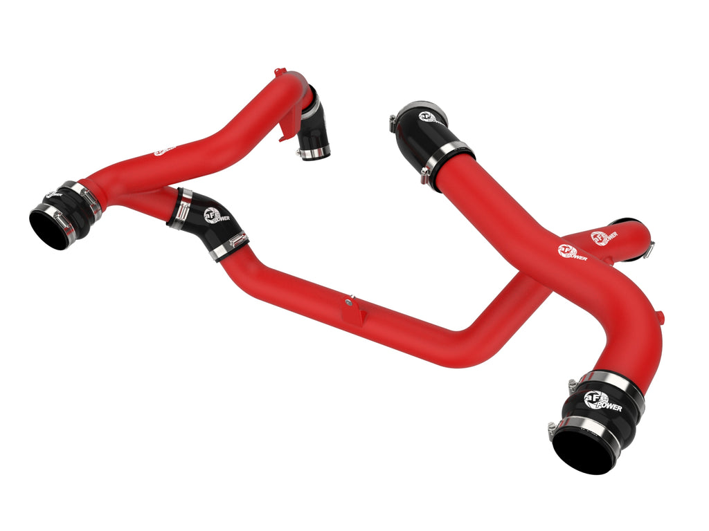 aFe 22-23 Ford Explorer BladeRunner Aluminum Hot and Cold Charge Pipe Kit - Red aFe AFE46-20674-R