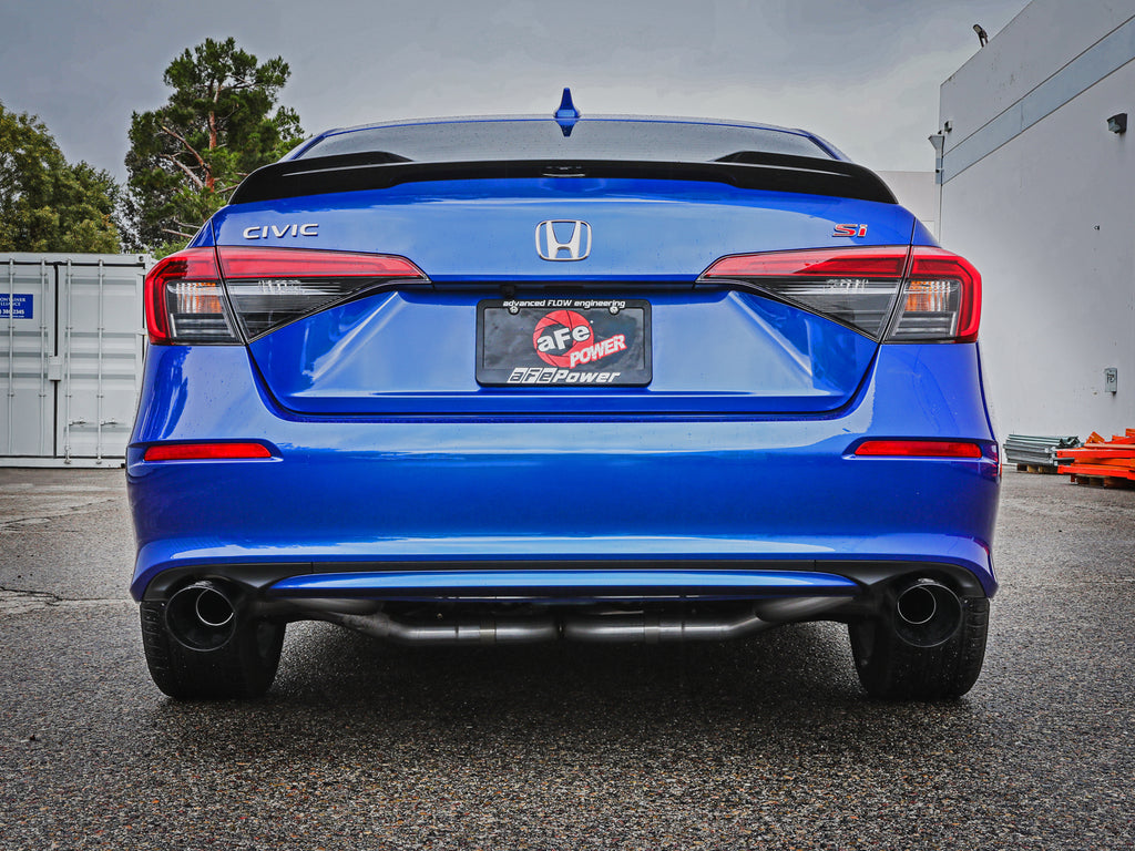 aFe 22-23 Honda Civic Si L4 1.5L (t) Takeda 2.5in to 3in 304 SS Cat-Back Exhaust w/ Black Tips aFe AFE49-36630-B