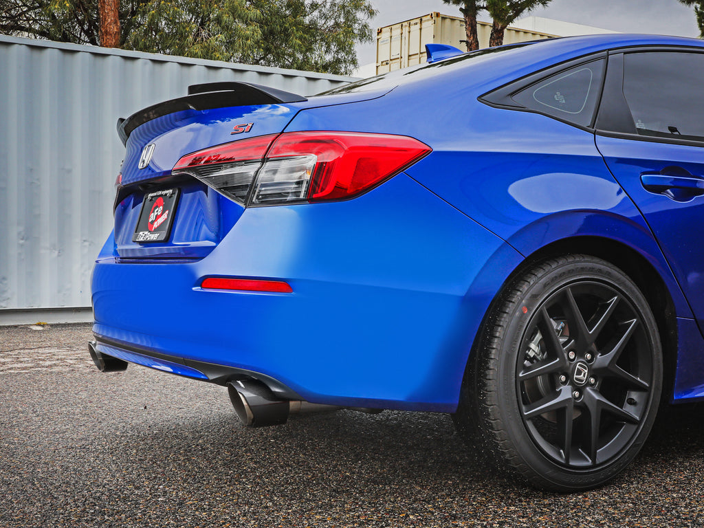 aFe 22-23 Honda Civic Si L4 1.5L (t) Takeda 2.5in to 3in 304 SS Cat-Back Exhaust w/Carbon Fiber Tips aFe AFE49-36630-C