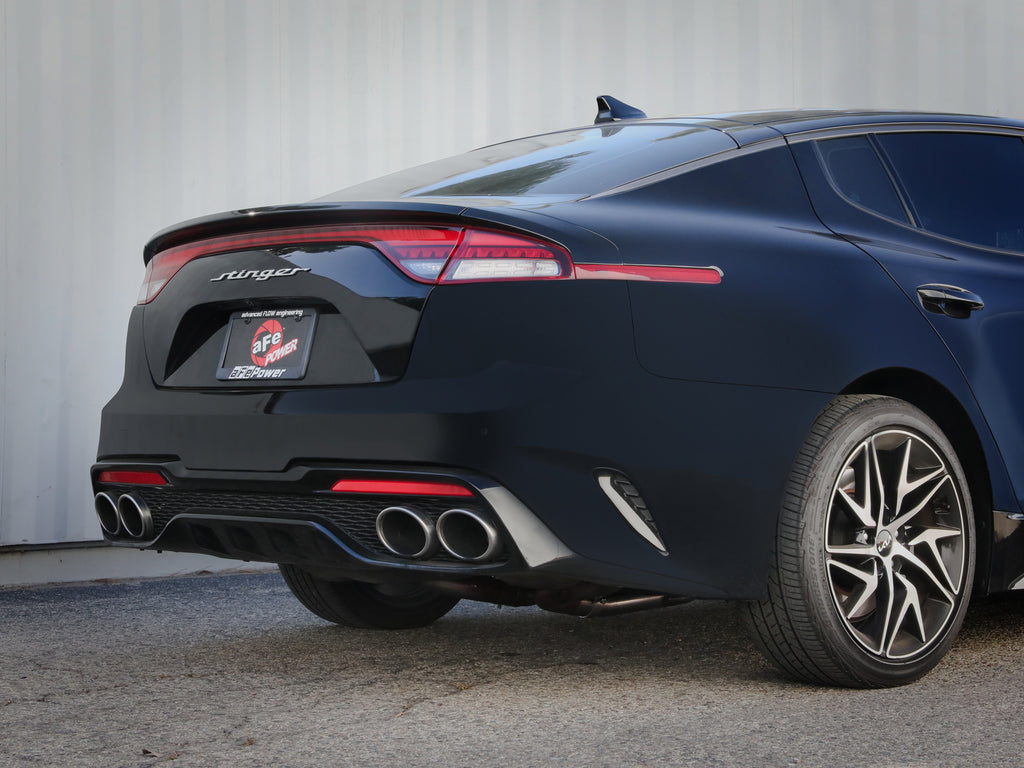 aFe 22-23 Kia Stinger L4-2.5L Turbo Gemini XV 3in to Dual 2-1/2in Cat-Back Exhaust System w/ Cut-Out aFe AFE49-37024