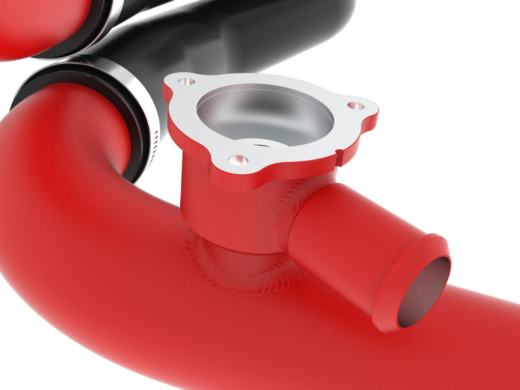 aFe 22-24 Ford Bronco Raptor BladeRunner Aluminum Hot and Cold Charge Pipe Kit Red aFe AFE46-20754-R